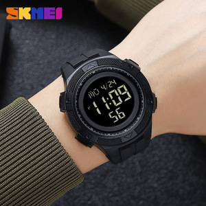 Skmei <b>Digital</b> Watch Black Tpu Strap 3Bar Waterproof Electronic Alarm <b>Clock</b> Unisex Sports Watch - Product Image 3