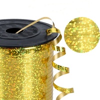 Colorart vente en gros usine emballage cadeau de noël impression irisé holographique métallique rayure sertie ficelle de curling