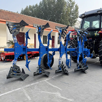 Matériel agricole : Charrue à sillons réversible hydraulique pour tracteur, équipement agricole à roulement
