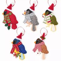 Oiseaux de Noël suspendus luxueux, lot de 5, décorations stylées et mignonnes pour l'arbre et la maison