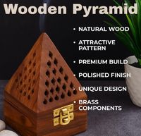 Nouveaux produits – Porte-encens conique en bois fait main de 5 pouces, écologique, durable et aromatique pour la décoration intérieure