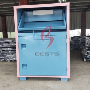 Weather Resistant Commercial Industrial Function Large Volume Charity Donation Bin Box Clothing Recycling Bins