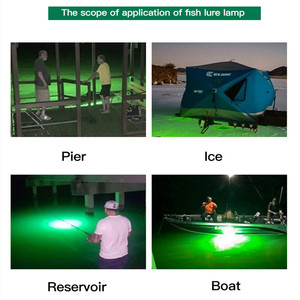 <span class=keywords><strong>Luces</strong></span> para pesca <span class=keywords><strong>sumergibles</strong></span>, lámpara de luz para señuelo de pesca subacuática, 500W 1000W Green - Product Image 6