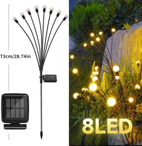 Durable PVC <strong>Solar</strong> <strong>Garden</strong> <strong>Light</strong> Wind-Powered LED Firefly Lamp <strong>IP67</strong>/68 Waterproof Outdoor Christmas Decorations Landscape - Product Image 6