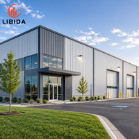 Nave Industrial Prefabricada de Acero de Gran Envergadura, Fábrica de Procesamiento Industrial, Planta de Producción con Estructura Metálica Anticorrosión