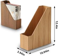 Organizador de Archivos de Escritorio de Madera, Diseño Inclinado, Soporte para Carpetas de Papel, para Estaciones de Trabajo, Escritorios de Estudiantes