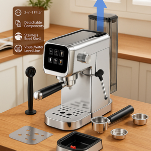 2025 Top 5 nhà tốt nhất ESE Viên Chức năng 20bar mebashi điện máy pha cà phê 120V với sữa Frother - Product Image 5