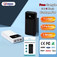 Batería Externa Portátil Ultra Delgada con Pantalla Digital Personalizada, 10000mAh/20000mAh, Puertos USB Tipo-C Duales, Salida 5V3A, Carga Rápida de Li-Polímero