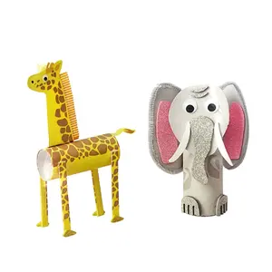 Giraffe Elefant Papierrolle DIY Kunst handwerk Kit Kinder Kits liefert