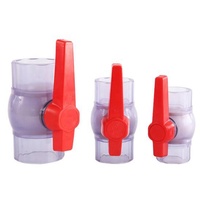 Vanne à boisseau sphérique manuelle en PVC translucide UPVC DN15-DN50 OEM