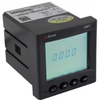 Acrel AMC72L-DI Amperímetro Digital de CC con Precisión del 0.5%, Múltiples Entradas (5A Directo / 4-20mA / 75mV Shunt), RS485 Modbus y Salida de 4-20mA