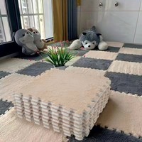 Grenzüberschreitender Schlafzimmer-Teppich mit Karomuster im japanisch-koreanischen Stil, Patchwork-Teppich, Erkerfenster-Matte, Instagram-Stil, Polyester-Matte