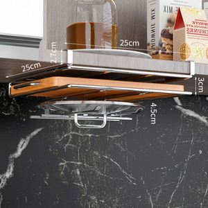 Newest High Quality Stainless Steel Standing Type <b>Kitchen</b> Cabinet Storage <b>Rack</b> Multifunctional Non-folding Storage Holders - Product Image 5