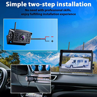 Système de caméra de recul sans fil 1080P avec vision nocturne, moniteur DVR quadruple 10,1'' pour camping-car/camion/remorque
