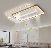 Ventilateur de plafond LED moderne sans pales, télécommandé, à intensité variable et silencieux, idéal pour salon et chambre à coucher