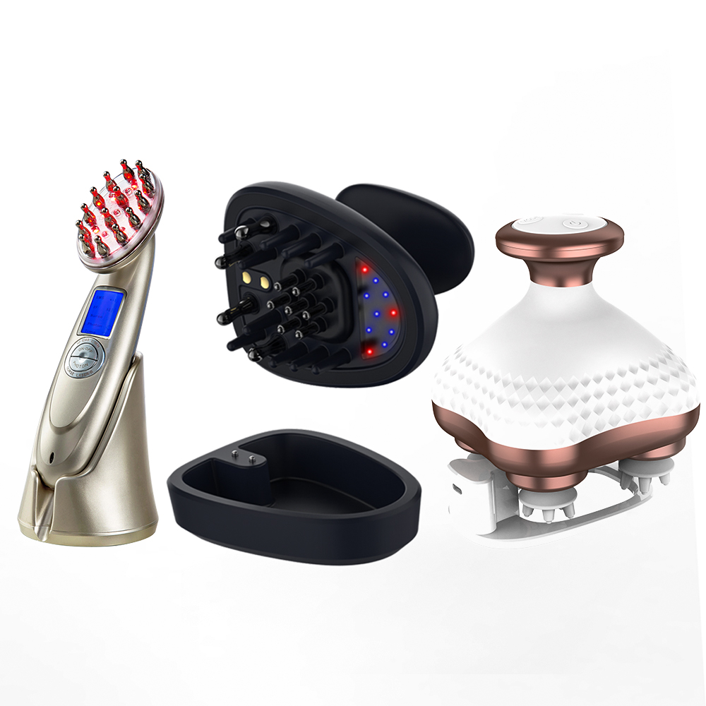 Многофункциональное косметическое оборудование, фотонная машина для лечения выпадения волос, светодиодная лазерная расческа для роста волос, вибрационный массаж