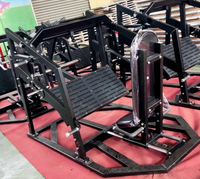 Presse à jambes horizontale à levier, capacité 250 kg, à charge par plaques, siège réglable 12 positions, pour usage commercial en salle de sport, pour fessiers et quadriceps, en acier