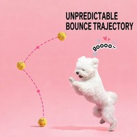 Jouets pour chiens Corepet L028, balles qui couinent, jouets à mâcher en peluche TPR à picots pour le nettoyage des dents, jouets interactifs résistants aux morsures et rebondissants pour petits chiens