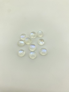 Piedra preciosa decorativa facetada cabujón arcoíris blanco Natural de 8mm al por mayor para la fabricación de joyas - Product Image 2