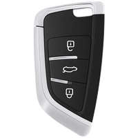 Nouveau en stock : Clé de voiture intelligente CG noire BM/W DF Blade 3 boutons style ZA02-3, télécommande copiante avec programmation de fréquence variable