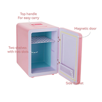 Mini réfrigérateur électrique 10L à double température, porte en verre, ABS, mousse PU, pour lait maternel, café, soins de la peau, cosmétiques, voiture, maison, hôtel, portable