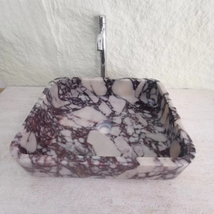 Lavabo de Mármol Calacatta Morado Pulido de Lujo, Lavabo de Encimera para Baño - Product Image 2