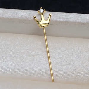 Handmade S925 <b>Silver</b> Devil Wizard Scepter <b>Crown</b> Versatile Baroque DIY Alien Bead Hollow Tray 4009 Jewelry Findings Accessory - Product Image 4