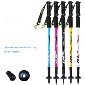 KU15-# A # Alpinisme et <span class=keywords><strong>randonnée</strong></span> légers <span class=keywords><strong>avec</strong></span> bâton <span class=keywords><strong>de</strong></span> marche télescopique pliant absorbant les chocs bâtons <span class=keywords><strong>de</strong></span> trekking - Product Image 2