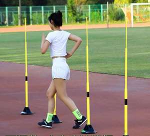 축구 훈련 장비 민첩성 슬라롬 극 세트 축구 민첩성 훈련 폴플라스틱 코칭 스틱 - Product Image 4