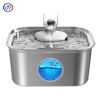 Fontaine à eau pour chat en acier inoxydable DRH Manufacturer, fontaine automatique pour animaux de compagnie, distributeur d'eau pour chien avec filtres de remplacement