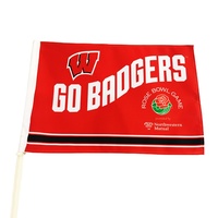 Drapeaux agités à la main avec logo personnalisé Mini drapeau à damier Drapeau de course automobile