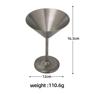 แก้วไวน์สแตนเลสสีเงินถ้วยและ<span class=keywords><strong>ชาม</strong></span>สำหรับปาร์ตี้แบบคลาสสิกสำหรับการเดินทางโรงแรมหรืองานเลี้ยงมาร์ตินี่ - Product Image 5