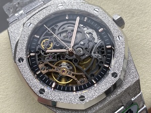 Reloj Mecánico de Buceo de Lujo, Super Calidad, Resistente al Agua, 41mm, Fábrica THB, Movimiento 3132, 15407, Audemars, Esqueleto Salmón - Product Image 2