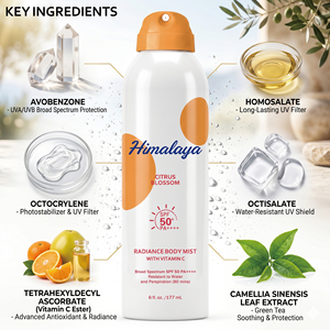 Private Label Vitamin C <strong>Sunscreen</strong> Spray SPF 50 <strong>Waterproof</strong> Antioxidant Body Sunblock Mist Non-Greasiness <strong>Sunscreen</strong> - Product Image 6