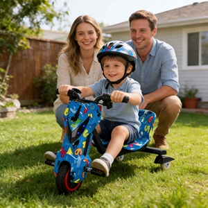 Vente en gros d'usine, scooter à trois roues électrique pour enfants, antidérapant, pour les jeux en plein air, cadeau de dérive - Product Image 3