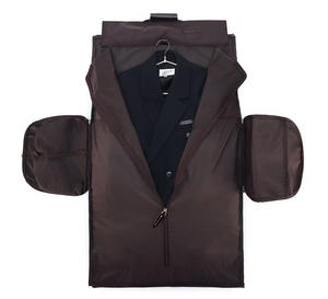 Valise de voyage à roulettes en cuir de vache véritable pour voyages d'affaires, avec compartiment pour vêtements - Product Image 2