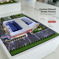 Modèle de présentation d'hôtel moderne en plastique ABS blanc avec équipement bleu et signalisation rouge pour le couloir central