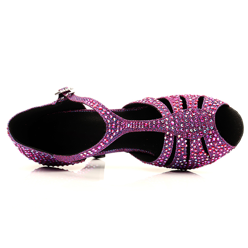 Cheap Women Party Dance Shoes Satin Shining Rhinestones Dace Design Ballroom Satin Shoes