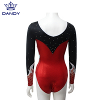 Justaucorps de danse rythmique rouge et noir de dernière génération Dandy OEM