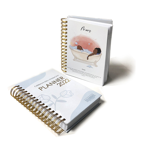 A5 diario personalizzato stampa pianificatore mensile di lusso pianificatore di cura personale Agenda Agenda con confezione regalo - Product Image 3