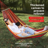 Hamac suspendu double anti-chute en toile pour l'extérieur, pliable et portable, pour le camping, le balcon, la maison, longueur 10 pieds, capacité 100-260 kg