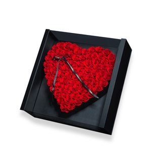 Tondo Biggest Square Heart Flower Box Clear Acrylic Transparent Valentine's Day Wedding Christmas Birthday Flower Box