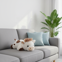 Jouets sensoriels pour l'autisme, coussin chauffant micro-ondable, ours brun lesté réglable, animaux en peluche