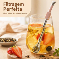 Paille réutilisable en acier inoxydable 304 avec embout filtrant pour boire du Yerba Mate