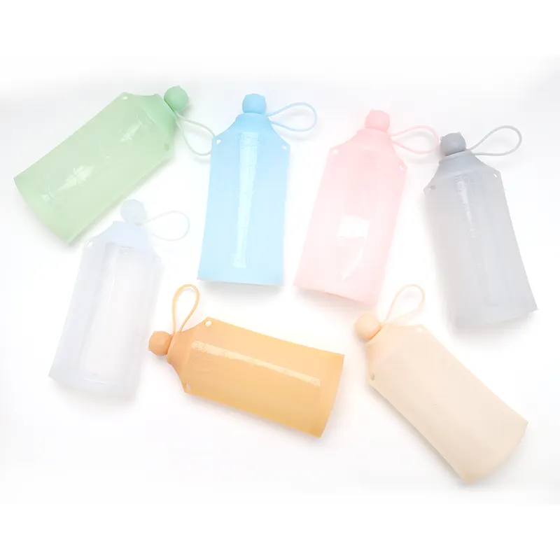 식품 학년 실리콘 우유 저장 가방 재사용 유방 우유 저장 가방 Bpa 무료 사전 멸균 수유 아기
