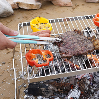 Campfire Grill grille en acier robuste sur Fire Camp Grill avec sac de transport pour la cuisson à flamme nue en plein air barbecue Portable