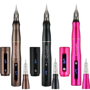 Permanenter Make-Up-Stift Augenbrauen-Stift Tattoogeschleifmaschine für Augenbrauen Augenlinien Lippen und Kleinattoo-Tattoo-Grunde-Set