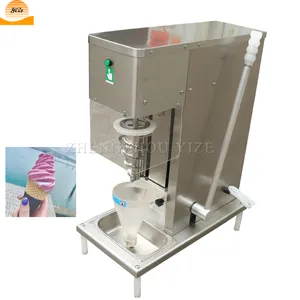 Industriale Mano heavy duty swirl trapano punta di ghiaccio crema frullatore frullato di frutta morbido rotolo mixer gelato maker machine