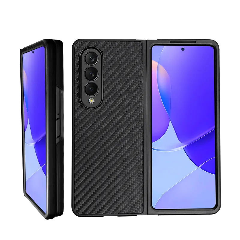 Leather Phone Case For Samsung Z Fold 4 5g Luxury Case With Hinge Drop-proof Retro Phone Cover For Galaxy Fold 3 Fold 2