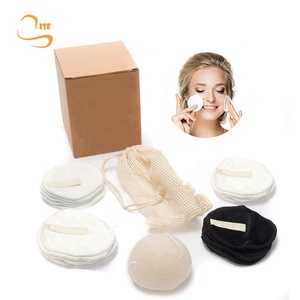 Coussinets de nettoyage pour le visage en bambou, 8cm, certifié MSDS, tampons métalliques réutilisables, carrés, en coton doux, <span class=keywords><strong>démaquillant</strong></span>, accessoire de maquillage, nouveau modèle - Product Image 6